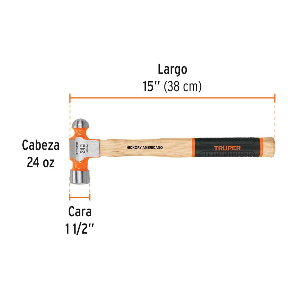 MARTILLO DE BOLA 24 OZ MCA TRUPER CARPINTERIA