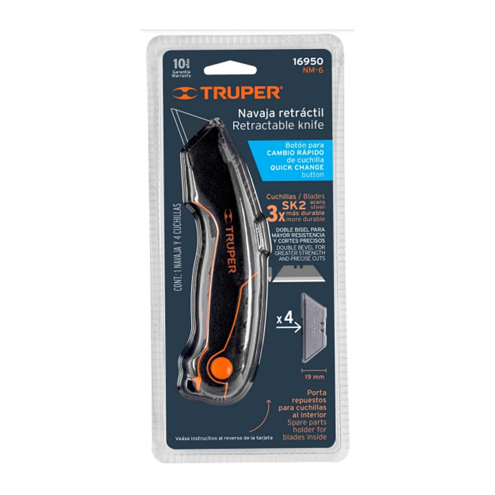 NAVAJA RETRACTIL 7" CUERPO DE ALUMINIO TRUPER *** OFRECER NF6 ***