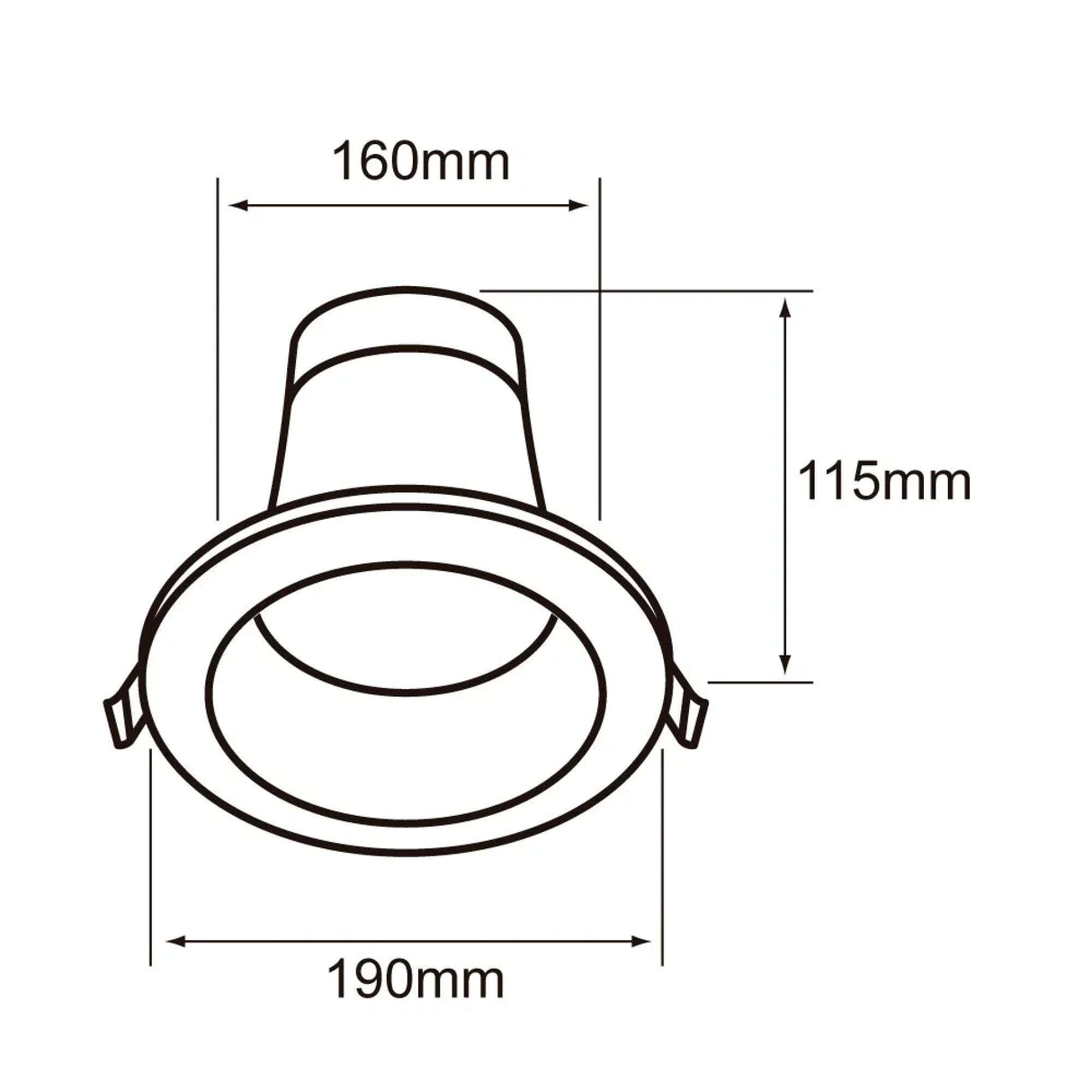 LAMPARA EMPOTRABLE DOWNLIGHT LED 16 W LUZ BLANCA CONFIGURABLE ATENUABLE