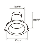 LAMPARA EMPOTRABLE DOWNLIGHT LED 16 W LUZ BLANCA CONFIGURABLE ATENUABLE
