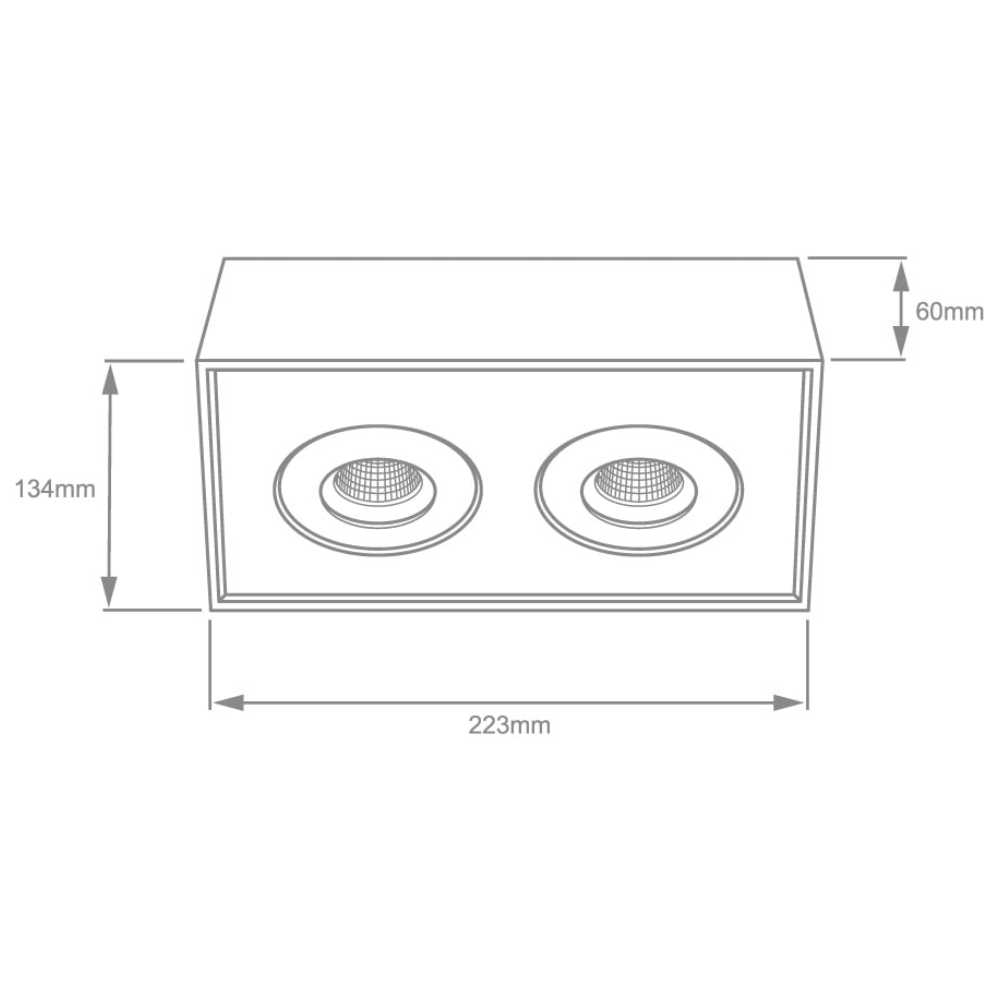 LAMPARA SPOT LED SOBREPONER 16W LUZ CALIDA BRILLANTE IRC90 DISE?O DIRIGIBLE GIROSCOPIO NO ATENUABLE BCO