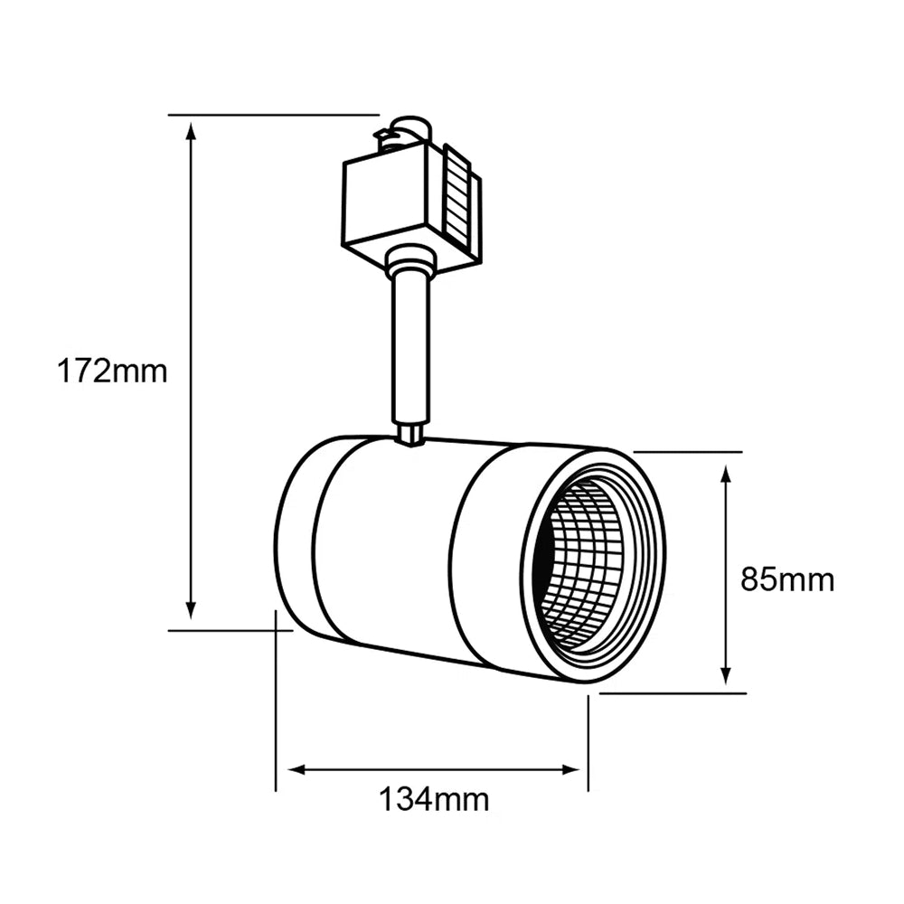 SPOT DE RIEL LED INDUS TECNOLITE DIRIGIBLE DE INTERIOR 16W LUZ SUAVE CÁLIDA