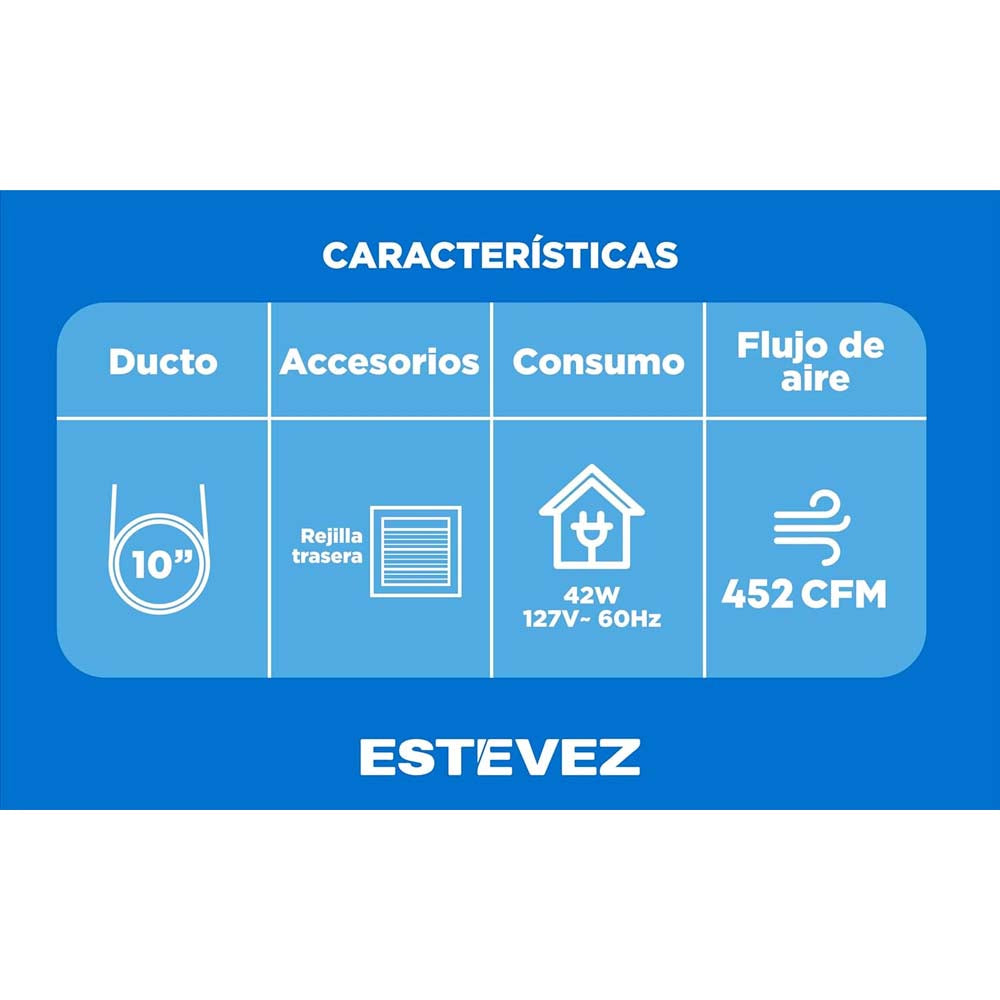 EXTRACTOR DE AIRE ESTEVEZ INDUSTRIAL 10" *** OFRECER GEMINIS 10 O TRITON 10 O 46591 ***