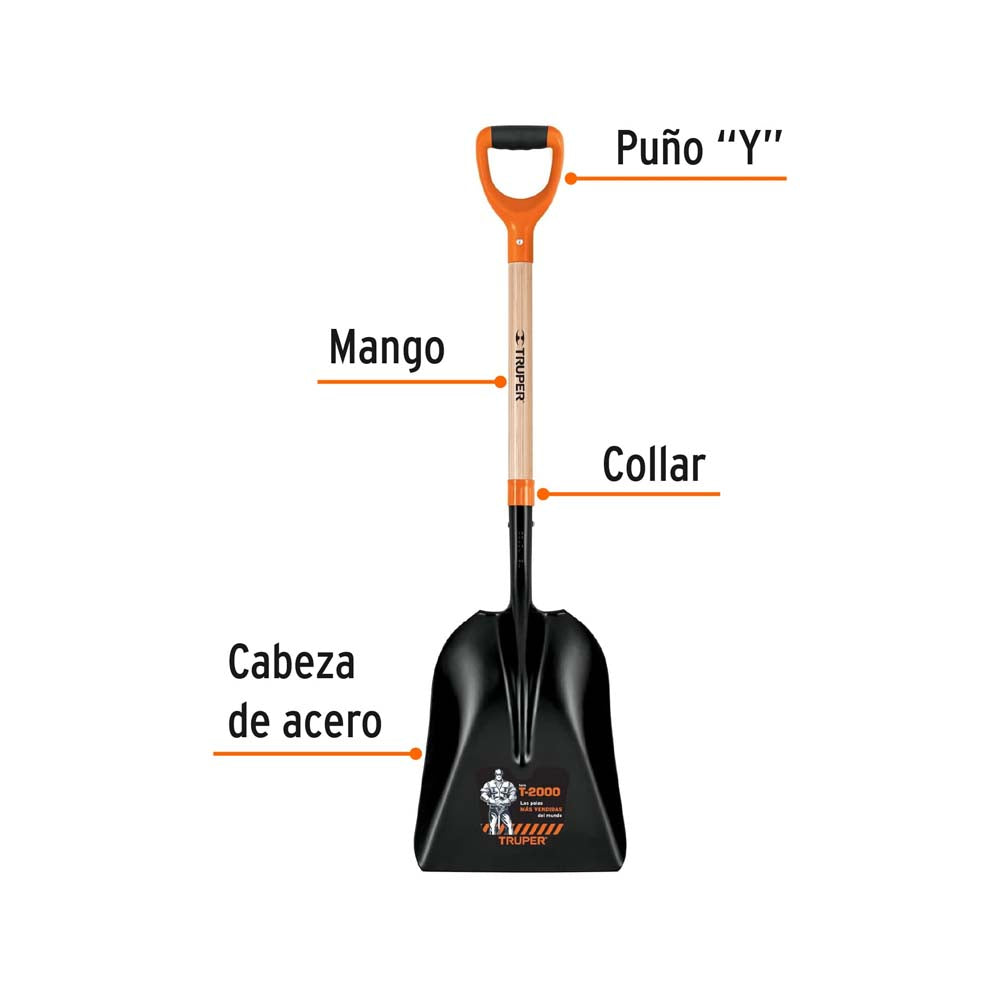 PALA CARBONERA MANGO CORTO