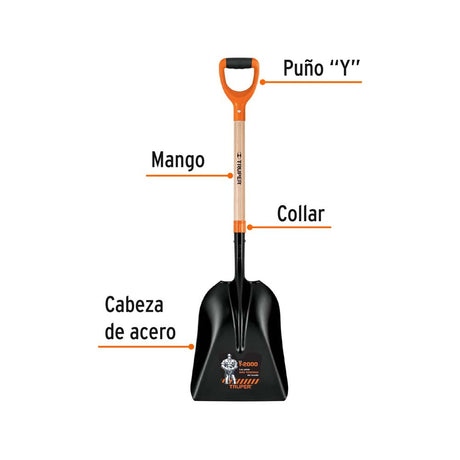 PALA CARBONERA MANGO CORTO