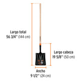 PALA CUADRADA MANGO LARGO TRUPER CONSTRUCCION