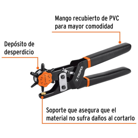 PINZA SACABOCADOS 9" MANGO PVC TRUPER