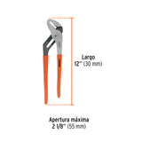 PINZA DE EXTENSION 12" MANGO DE VINIL MCA TRUPER MECANICA