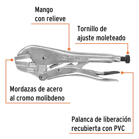 PINZA DE PRESION 12" MORDAZA RECTA TRUPER *** OFRECER PR12 ***