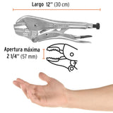 PINZA DE PRESION 12" MORDAZA RECTA TRUPER *** OFRECER PR12 ***