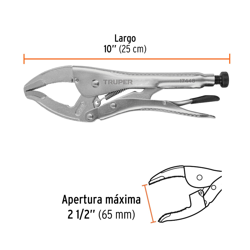 PINZA DE PRESION DE 10 17448 TRUPER MECANICA