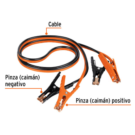 CABLES PASA CORRIENTE CAL. 8 AWG (8MM2) 3 MTS. 225A. C/FUNDA CAP-3008T 17543 TRUPER