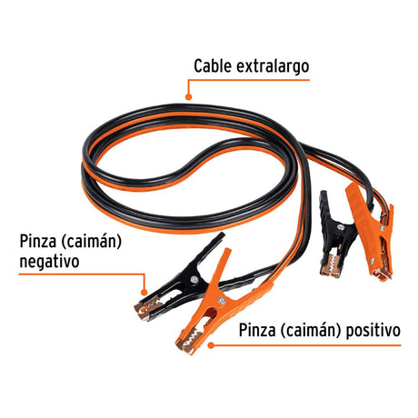 CABLES PASA CORRIENTE CAL. 6 AWG (13MM2) 3.5 MTS. 350A. C/FUNDA CAP-3506T 17544 TRUPER EXPERT