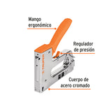ENGRAPADORA TIPO PISTOLA PARA GRAPAS DE 1/4 A 9/16" MCA TRUPER CARPINTERIA