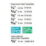 ENGRAPADORA TIPO PISTOLA PARA GRAPAS DE 1/4 A 9/16" MCA TRUPER CARPINTERIA