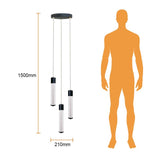 LAMPARA COLGANTE LED ACRILICO 1.5M 17W LUZ CALIDA BRILLANTE 3P NO ATENUABLE