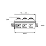 LUMINARIO INT. EMPOTRAR 17.5W/100-240V. LED ACENTO 3000K ***TECNOLITE HAE***