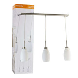 LUMINARIO SUSPENDIDO MARUK III CRISTAL OPALINO ACAB.SATINADO BASE 3XE26 MAX 45W 100-240V TECNOLITE