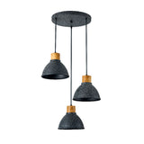 LUMINARIO INT SUSP 3P S/L 100-240V E27 NEGRO