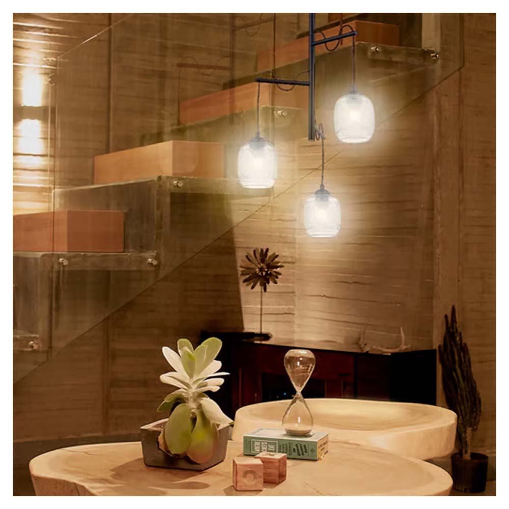 COLGANTE CRISTAL 180W. 3 BASES 1.5MTS. ALTURA FULU II E27 NO INCLUYE FOCOS ***TECNOLITE HAE***