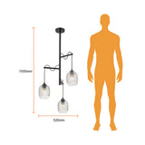 COLGANTE CRISTAL 180W. 3 BASES 1.5MTS. ALTURA DIADEM III E27 NO INCLUYE FOCOS ***TECNOLITE HAE***