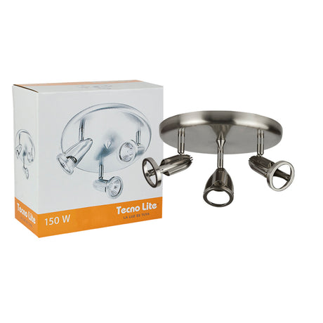 LUMINARIO INTERIOR SOBREP/TECHO 18W 100-240V GU10X3 SATINADO TECNOLITE *** EXHIBIDO ***