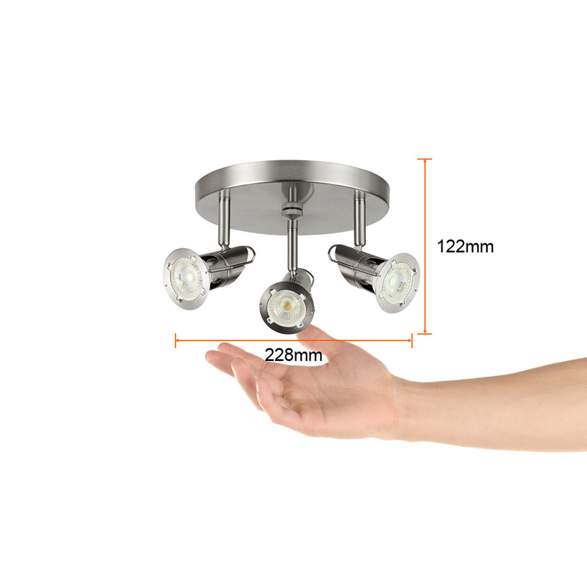 LUMINARIOS INT ACENTO SPOT SOBREP 18W100-240VGU10X3 *** EXHIBIDO ***