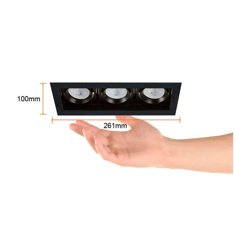 LÁMPARA DE INTERIOR EMPOTRABLE ATLAS III TECNOLITE BASE GX5.3 NEGRO