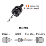 MANDRIL PARA BROCASIERRAS BIMETALICAS 7/16" TRUPER TRUPER