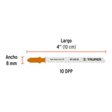 EMPAQUE 5 SEGUETAS ZANCO "T" 4" (10CMS.) 10DPP CORTE LIMPIO PARA MADERA ST-101-B 18124 TRUPER