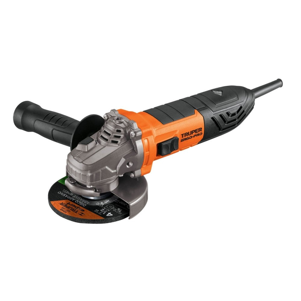 ESMERILADORA ANGULAR 4-1/2" ERGO PRO 800 W ERGO-4580 TRUPER HERRAMIENTAS