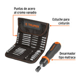 JUEGO DE DESARMADOR TIPO MATRACA 24 PZ JDM-26 TRUPER MECANICA