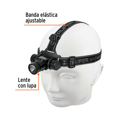 LINTERNA DE MINERO PARA CABEZA 500LM RECARGABLE LI-CA-550RX 18435 TRUPER