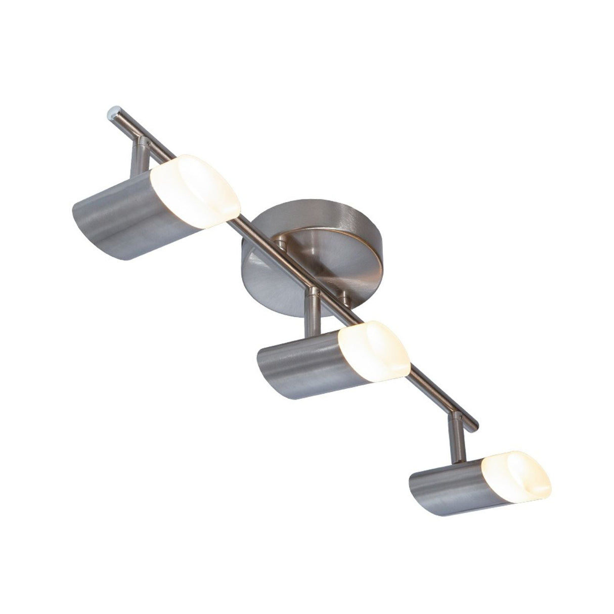 LAMPARA DE TECHO LED NIQUEL SATINADO 3L  *** HA. LUMI ***