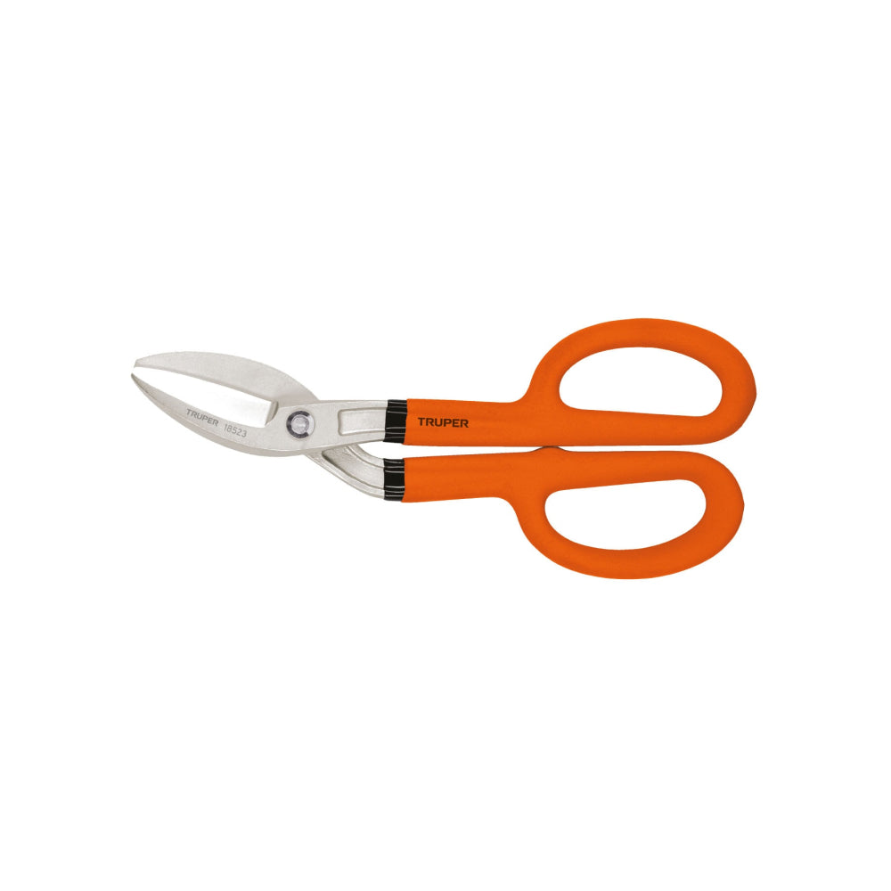 TIJERA PARA HOJALATERO ANGULADA 10" MANGO VINIL ACOJINADO MCA TRUPER HERRAMIENTAS