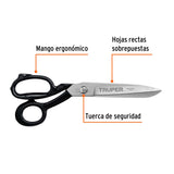 TIJERA DE SASTRE INDUSTRIAL 10" TI-10 TRUPER HERRAMIENTAS