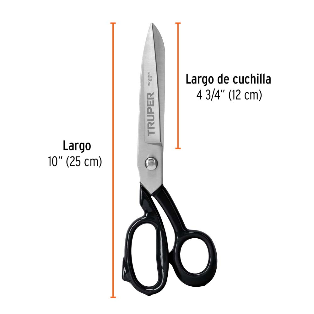 TIJERA DE SASTRE INDUSTRIAL 10" TI-10 TRUPER HERRAMIENTAS