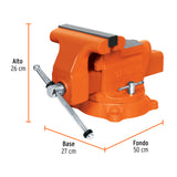 TORNILLO DE BANCO INDUSTRIAL 8" ACERO 31.5 KG MCA TRUPER MECANICA