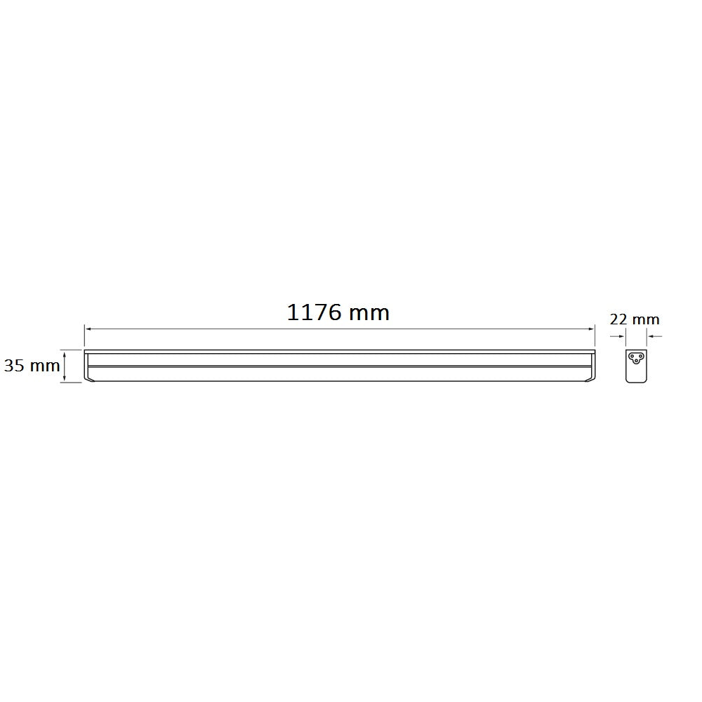 LAMPARA REGLETA LED INTERCONECTABLE 1.17M SOBREPONER 18W LUZ CALIDA BRILLANTE NO ATENUABLE