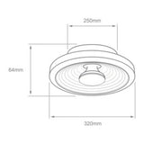 LAMPARA PLAFON LED TECHO 18W LUZ BLANCA AJUSTABLE IP54 IK06 NO ATENUABLE BCO