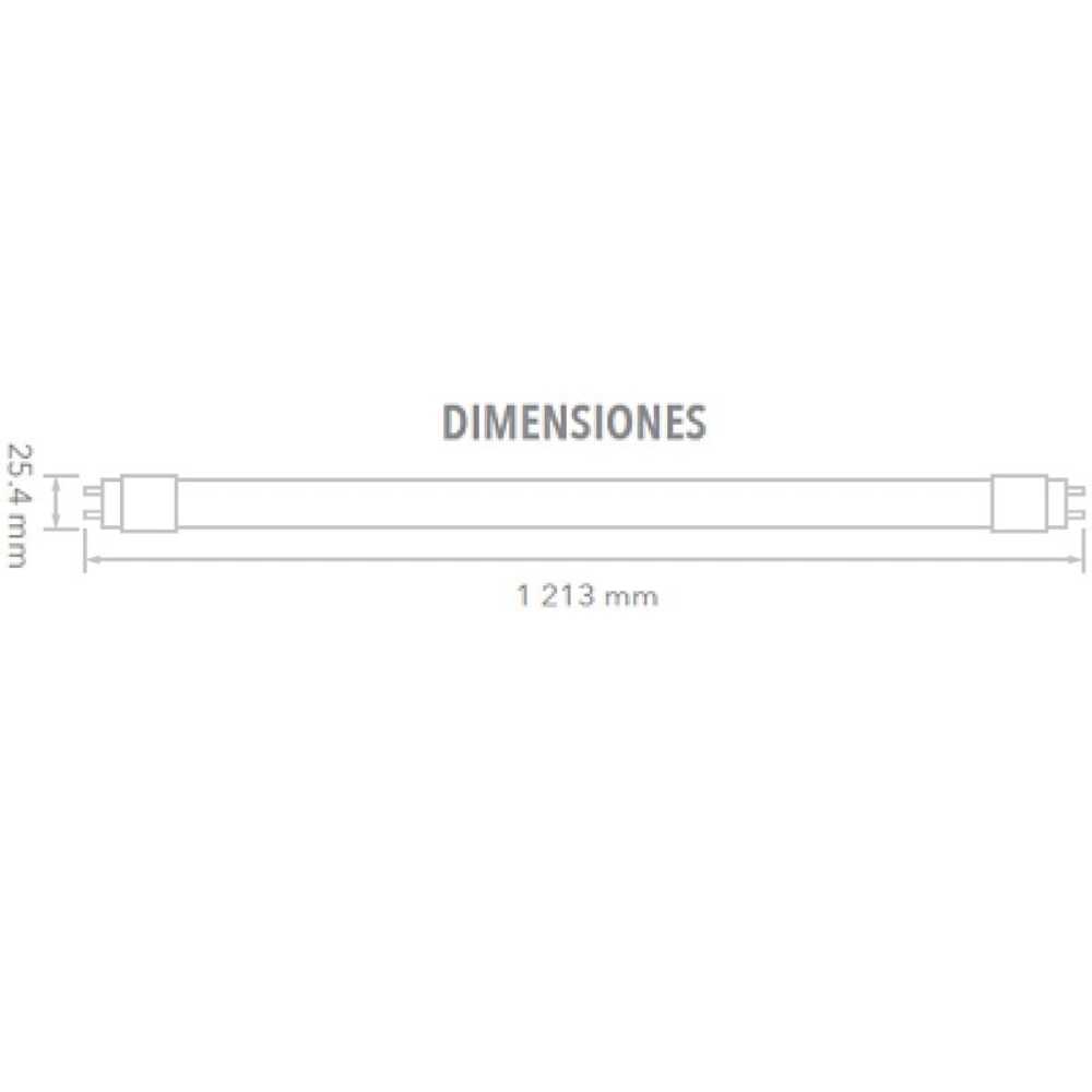 TUBO LED OGMA VI TECNOLITE 18W OPALINO LUZ DE DÍA BASE G13 ***CONEXION AMBOS LADOS***