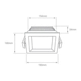 LAMPARA DOWNLIGHT LED EMPOTRABLE 18W LUZ BLANCA AJUSTABLE ANTIPARPADEO NO ATENUABLE