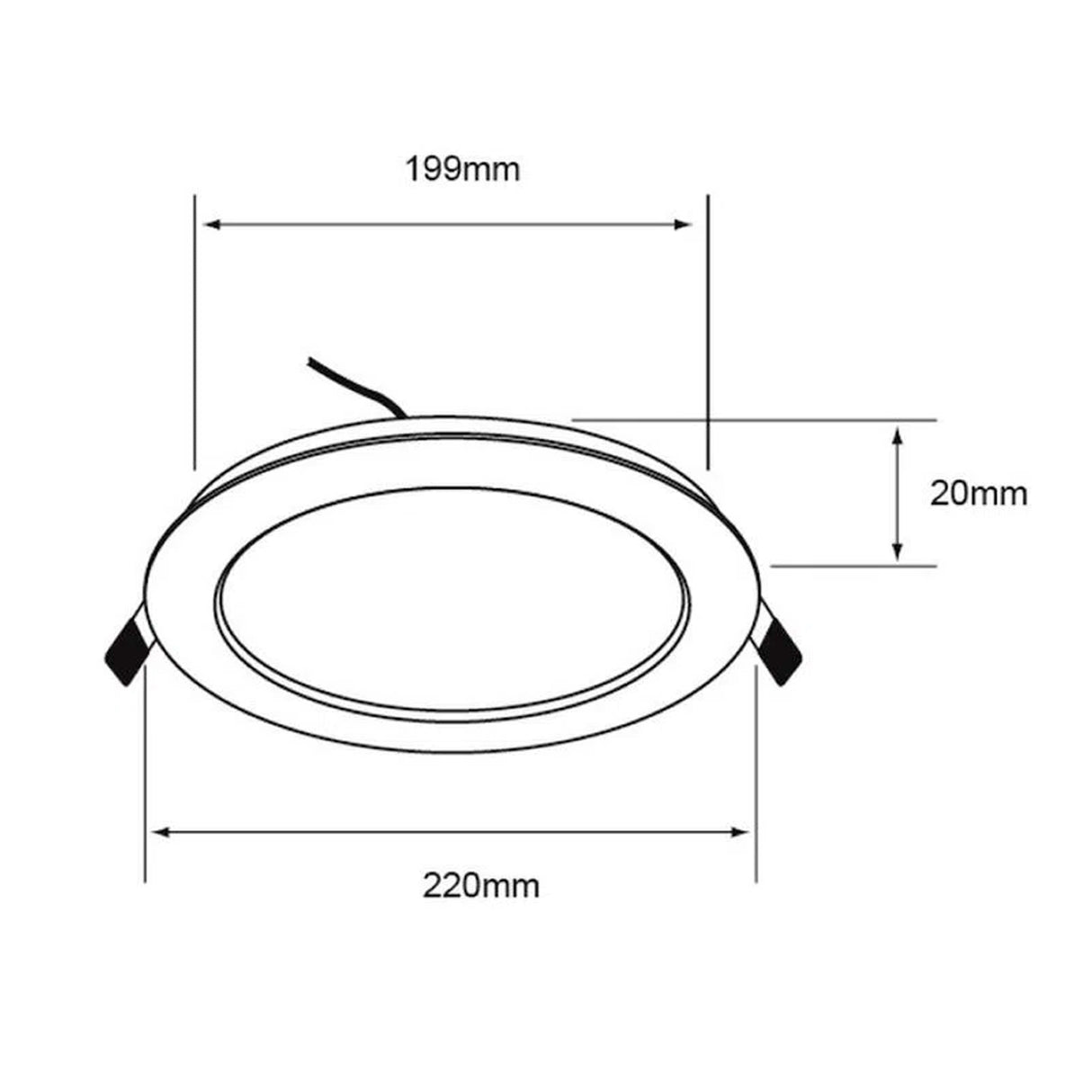 LÁMPARA DE INTERIOR EMPOTRABLE BUCARAMANGA VIII TECNOLITE NO ATENUABLE 18W LED INTEGRADO LUZ SUAVE CÁLIDA