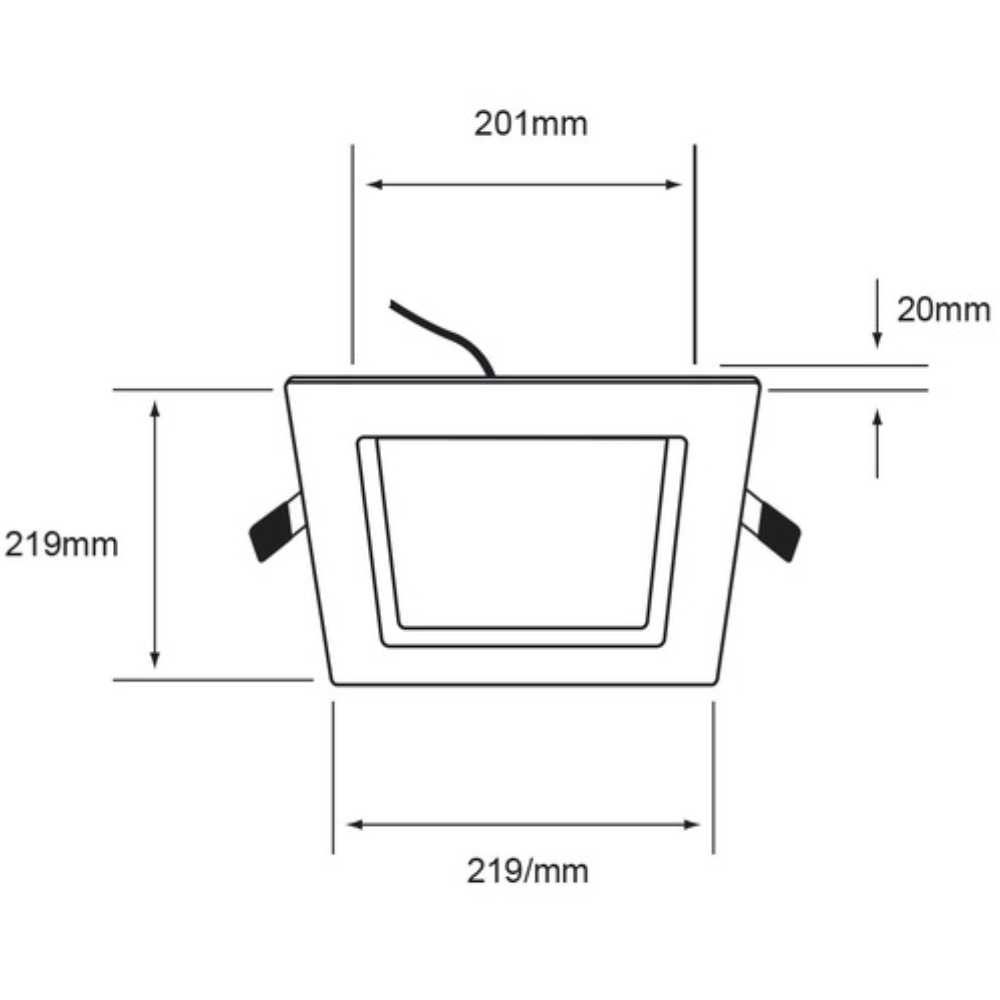 LÁMPARA DE INTERIOR EMPOTRABLE LED BRIGHTON VIII TECNOLITE 18W LUZ SUAVE CÁLIDA