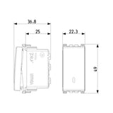 CONMUTADOR 1P 10AX. 250V. ILUMINABLE 1 MOD. GRIS ARKE VIMAR