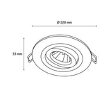 LUMINARIO LUXE COBRE DIRIGIBLE MR16 GU5.3 50W (INCL LAMPARA) ESTEVEZ