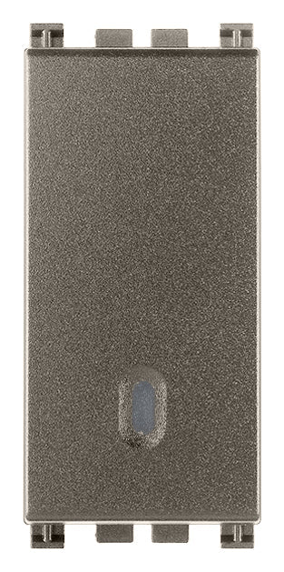 PULSADOR 1P NO 10A/250V. 1 MOD. ILUMINABLE TECLA INTERCAMBIABLE METAL ARKE VIMAR