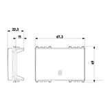 TECLA INTERCAMBIABLE 3 MOD. ILUMINABLE METAL ARKE VIMAR