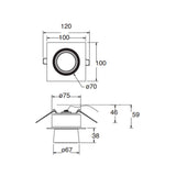 LUMINARIA TELESCOPIO ESTEVEZ DE 3" BASE GU5.3 FOCO MR16 BLANCO ***HAE2025***
