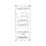 UNIDAD ALIMENTACION USB 5V. 1.5A. 1 MOD. 120-240V. METAL ARKE VIMAR
